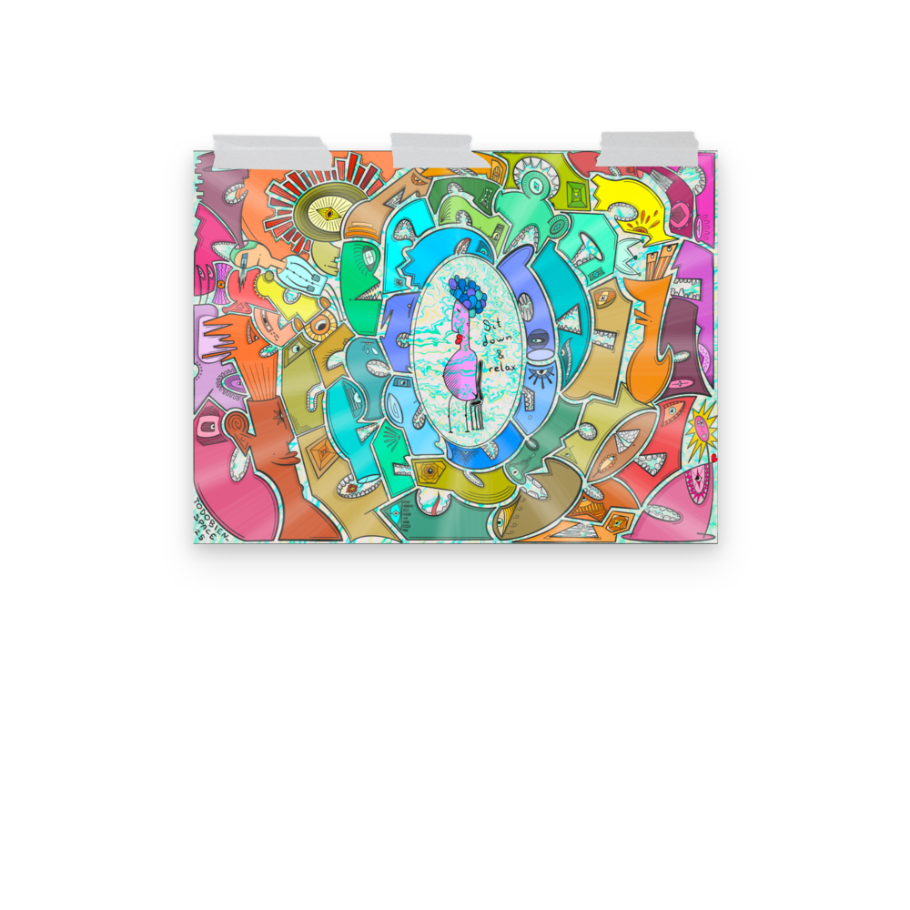 Sit down & relax poster