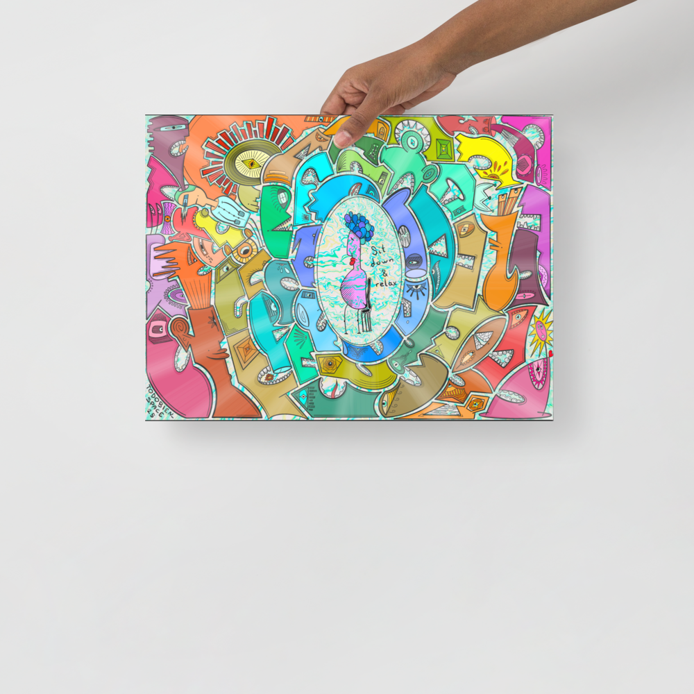 Sit down & relax poster